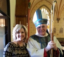 Jamie with Bishop Slattery.